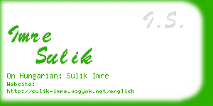 imre sulik business card